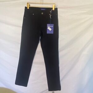 Jeckerson Junior Black Slim Fit Stretch Cotton Trousers Size 27 NWT